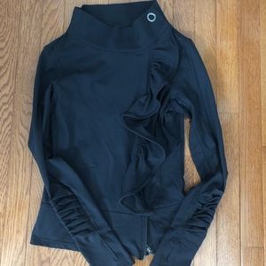 Karma Black Zip Workout jacket- size small